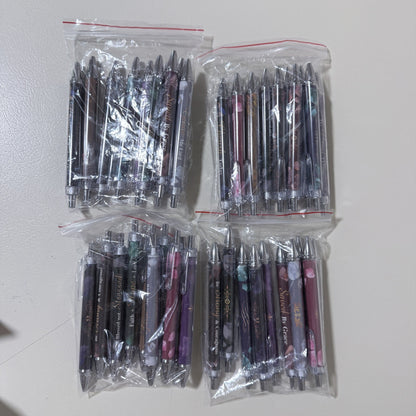 4-Pack Christian Scripture Ballpoint Pens - Stone Design (40 Total)