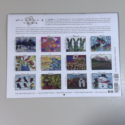 2027 Mustard Seed Wall Calendar Brandon MS Painted Artwork