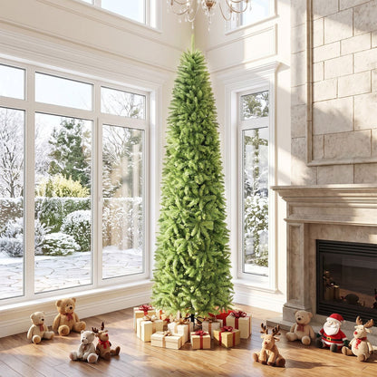 7.5 FT Artificial Pencil Christmas Tree with Metal Stand