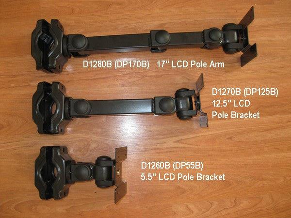 DP125 12.5 inch Universal Monitor Pole Arm Mount Bracket VESA