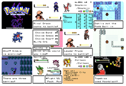 Pokemon Johto Legends GBC Video Game Gameboy Color ROM Hack