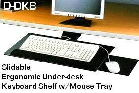DKBDK Ergonomic Keyboard Shelf w/Mouse Tray - Slides in and out - For desk or table