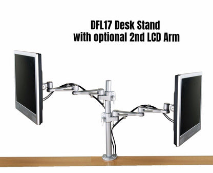 DF17CL Monitor Desk Stand and Arm - Clamp-on desk - height adjustable