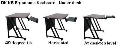 DKBDK Ergonomic Keyboard Shelf w/Mouse Tray - Slides in and out - For desk or table