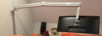 DW630W  Extra Long Reach Wall Monitor Arm  Over the Bed 63 inch long