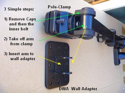 DP125 12.5 inch Universal Monitor Pole Arm Mount Bracket VESA