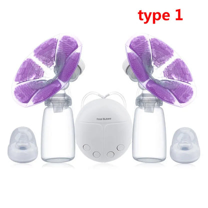 Real Bubee Single/double Electric Breast Pump With Milk Bottle Infant Usb Bpa Free Powerful Breast Pumps Baby Breast Feeding