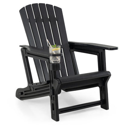 HDPE Adirondack Chair with Cup Holder - Weather Resistant