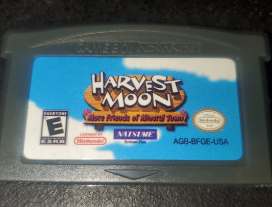 Harvest Moon More Friends of Mineral Town GBA Video Game Boy Advance