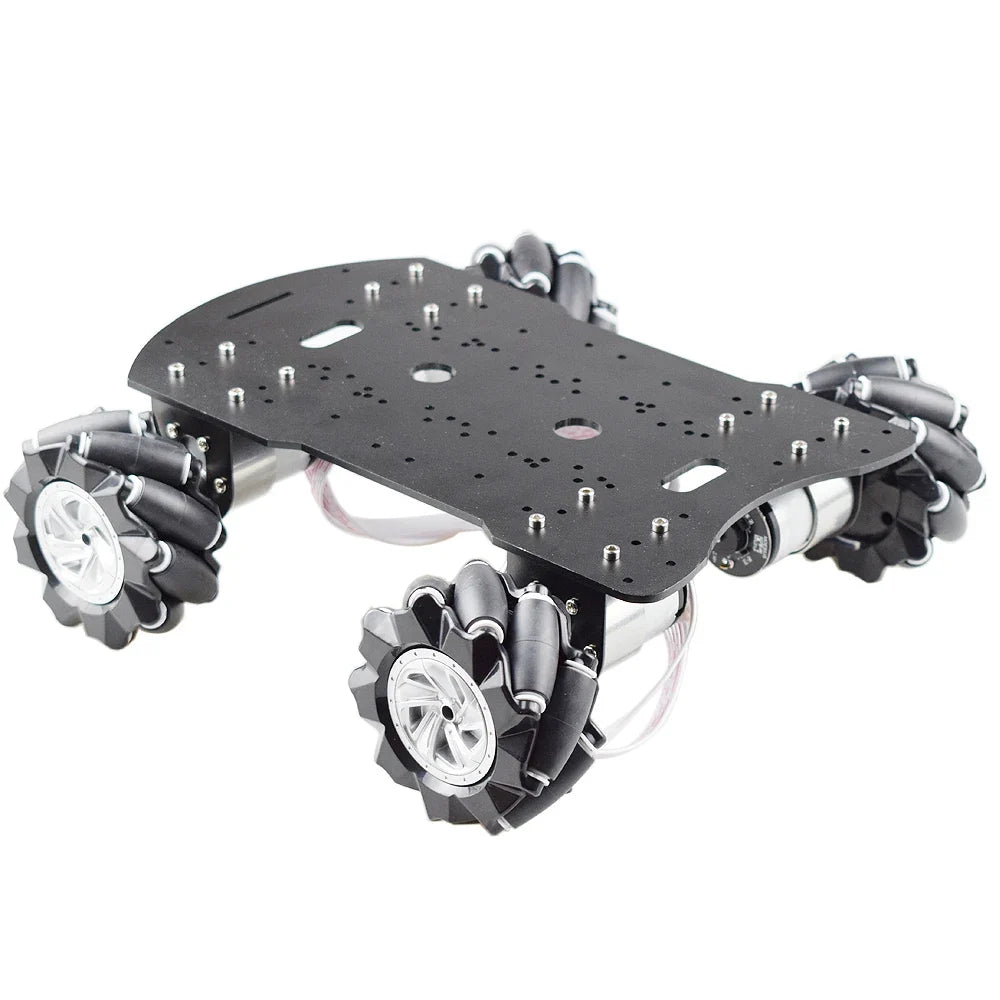 15KG Payload 4WD 80mm Mecanum Wheel Robot Car Chassis Kit with DC 12V Hall Motor for Arduino Raspberry Pi DIY Project STEM Toy