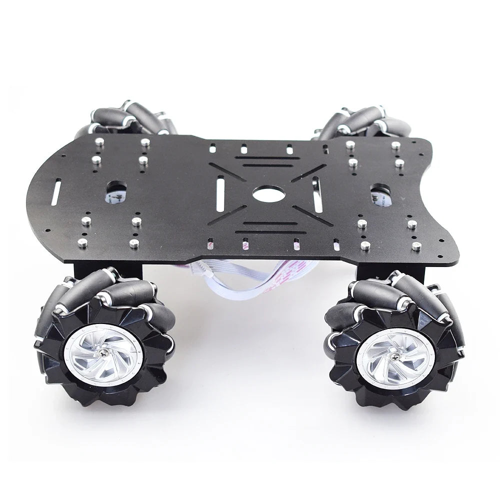 15KG Load 4WD 80mm Mecanum Wheel RC Robot Car Chassis with DC 12V Encoder Motor for Arduino Raspberry Pi DIY Project STEM Toy