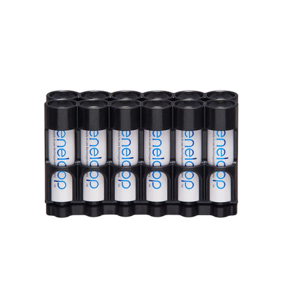 Magnetic AA 12 Pack Strip With Cradle (Carbon Fiber)