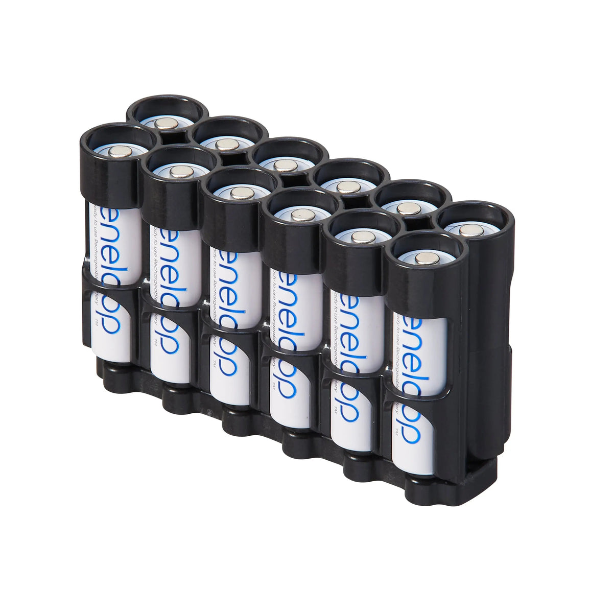 Magnetic AA 12 Pack Strip With Cradle (Carbon Fiber)