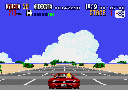 Outrun Sega Genesis Mega Drive Video Game Cartridge 1991