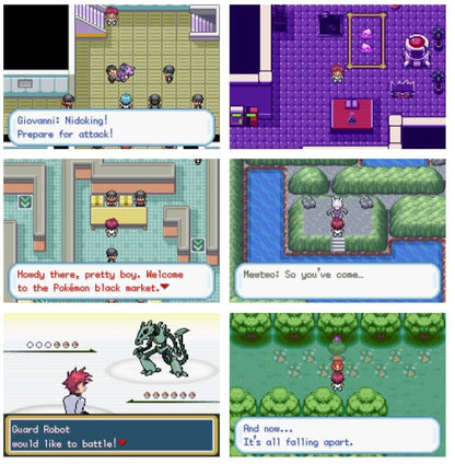 Pokemon FireRed Rocket GBA ROM Hack Video Game Cartridge Custom