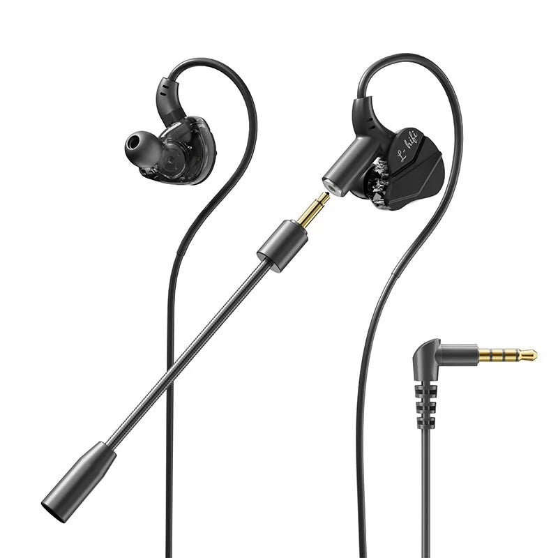 3.5mm&TypeC In-ear Headphones Wired Earphone Gamer Gaming Headphones with HD Microphone HiFi Stereo Headset for IPhone Samsung