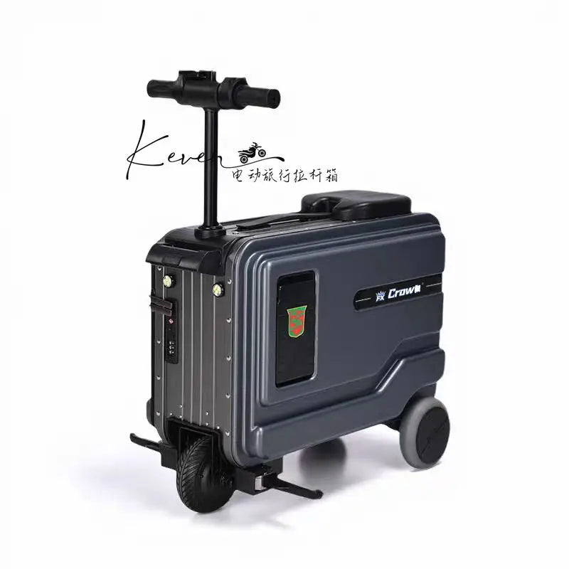 20-inch Electric Luggage Smart Ride-On Suitcase for Two, Trendy Travel Suitcase with Skateboard Function