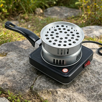 Electric Hookah Charcoal Burner Stove 500W/1000W Shisha Nargile Coal Starter Heater with Handle for BBQ&Smoking