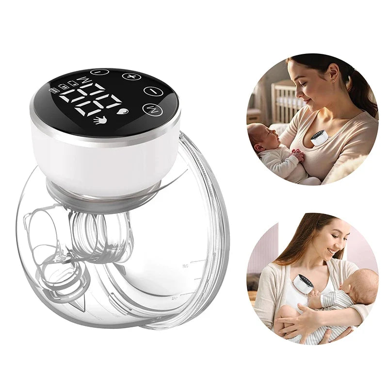 Portable Hands-Free Electric Breast Pump with Prolonged Battery Life and Illuminated Screen