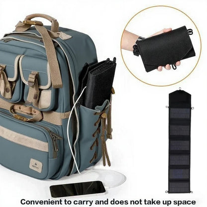 Backpack Carry Portable Foldable Waterproof Solar Charging Panel 25W 100W Dual USB Camping Emergency Charger For Cell Phone