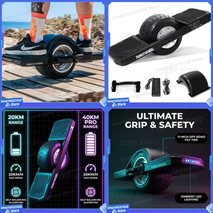 All-Terrain Self-Balancing Electric Scooter One-Wheel Hover Board with Smart Controller From US Warehouse