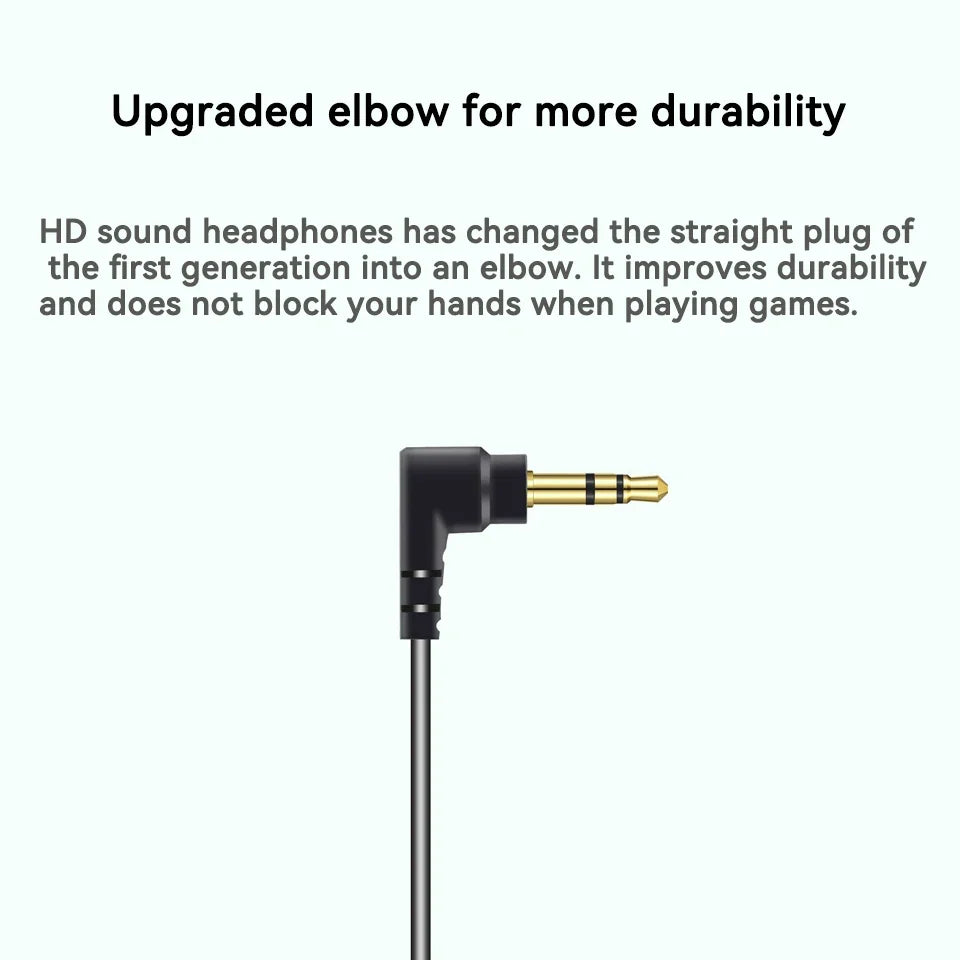 9D Heavy Bass Gaming Headphones 3.5mm HIFI Music Wired Earbud 15.4mm Dynamic HD Microphone Earphone For Gaming Meeting Vido EB2S