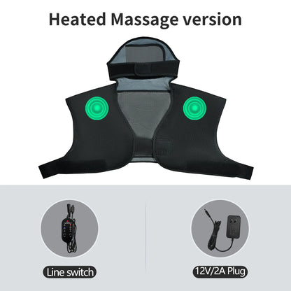 Electric Massage Wrap Neck Shoulder Back Pain Relief Heating Shawl Shoulder Vibration Massager Cold Weather Body Warmer Vest
