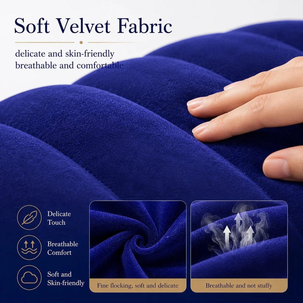 Inflatable Wedge Support Pillow Foldable Body for Leg Back Support Portable Ergonomic Wedge for Reading Yoga Car Travel
