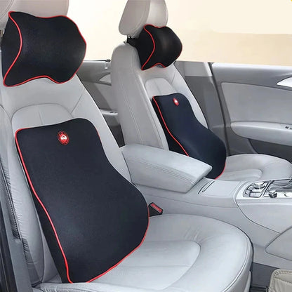 Memory Foam Car Cushions – Neck Pillow & Lumbar Options