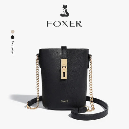 FOXER Brand Chic Mini Cellphone Bag Women's Shoulder Bag PU Leather Fashion Girl's Travel Small Crossbody Bag Purse