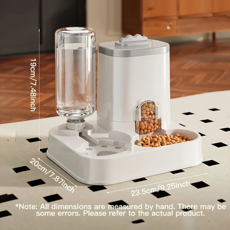 1-Pack Automatic Gravity-Fed Cat Water Dispenser & Feeder