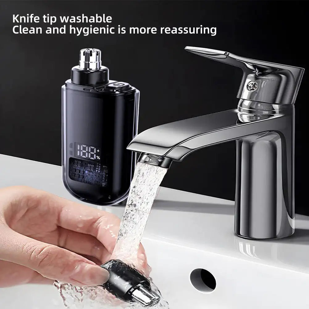 Portable Electric Nose Hair Ear Trimmer Cut Nose Hair Without Harming Nasal Cavity Digital Display Nose Hair Trimmer