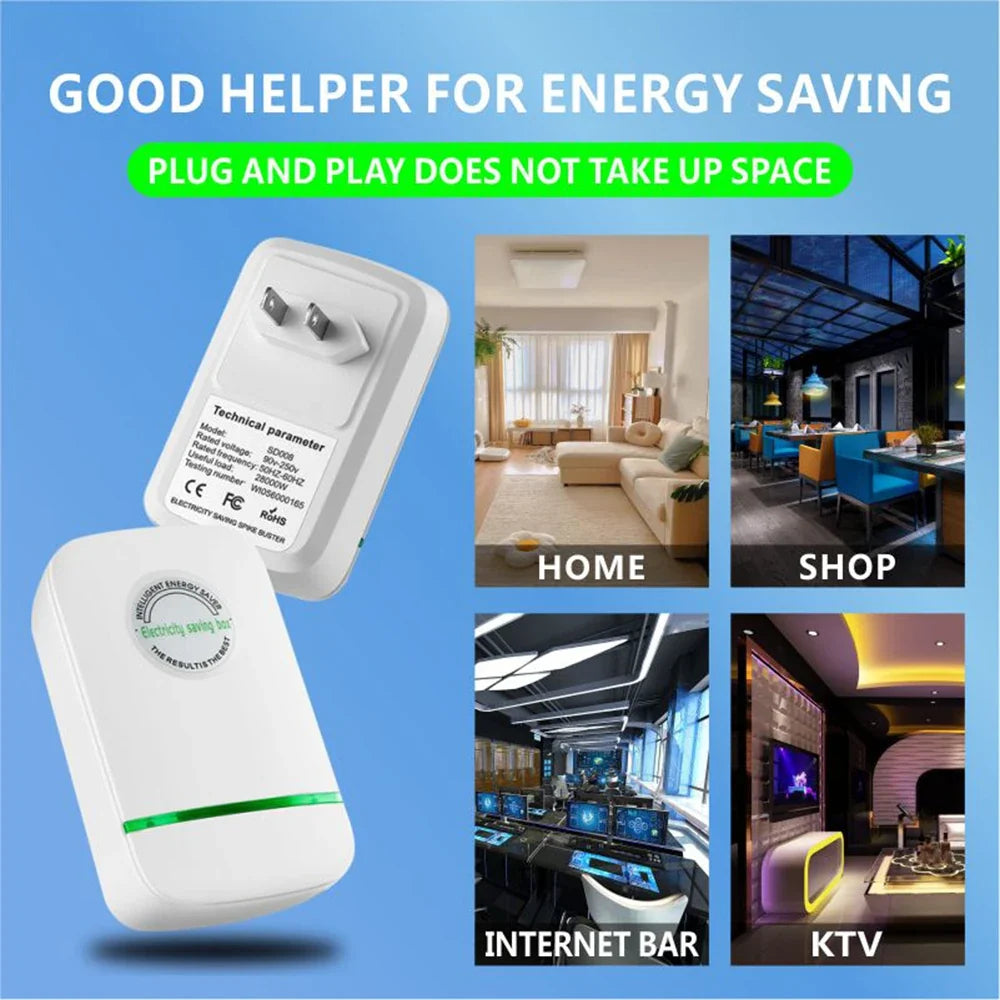 Pro Power Save Electricity Energy Saver 90V-250V Home Office Electricity Saving Box US/EU/UK Plug Stable Voltage Power Saver