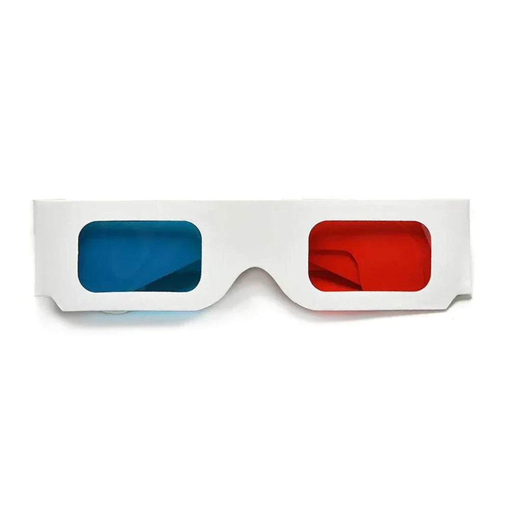1Pc Universal 3D Glasses Cardboard Paper Glasses Portable Red Blue Cyan 3D TV Movie Game Glasses for DVD 3D Gaming Real Cinemas