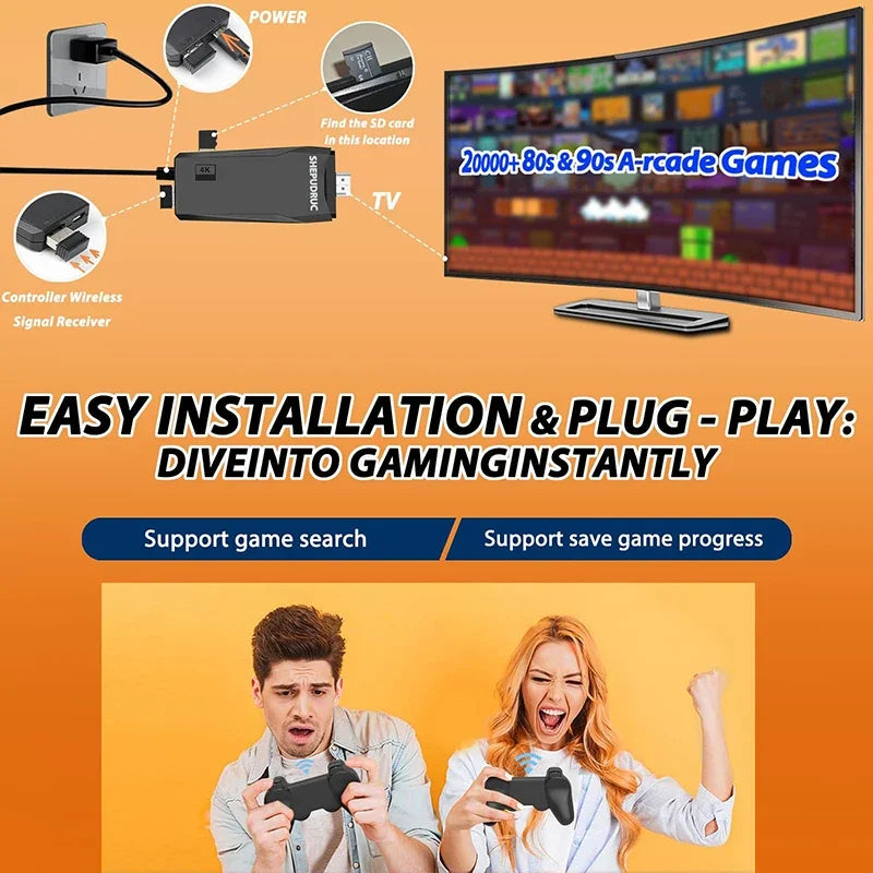Retro TV Game Stick with 2 Wireless Controllers