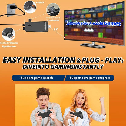 Retro TV Game Stick with 2 Wireless Controllers