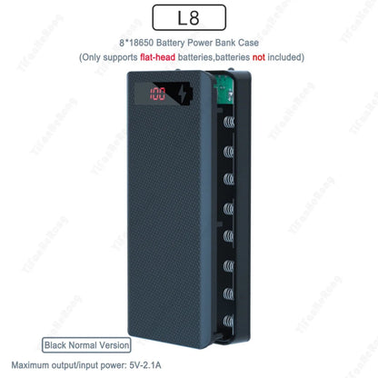 8/10*18650 Power Bank Cases Battery Holder Portable Dual USB Type C Charge Shell for iPhone Xiaomi Huawei 18650 Battery Cases