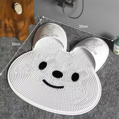 1Pc Silicone Foot Massage Mat Anti Slip Shower Mat Feet Rub Exfoliating Scrub Pad Bathroom Floor Cleaning Bath Mat