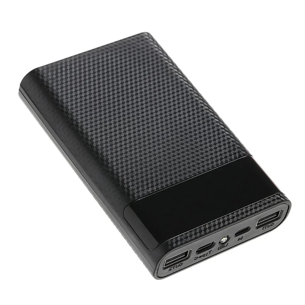 4x18650 Battery DIY Power Bank Case Charge Storage Box 5V Dual USB Type C Android Micro USB Interface For Smart Phones