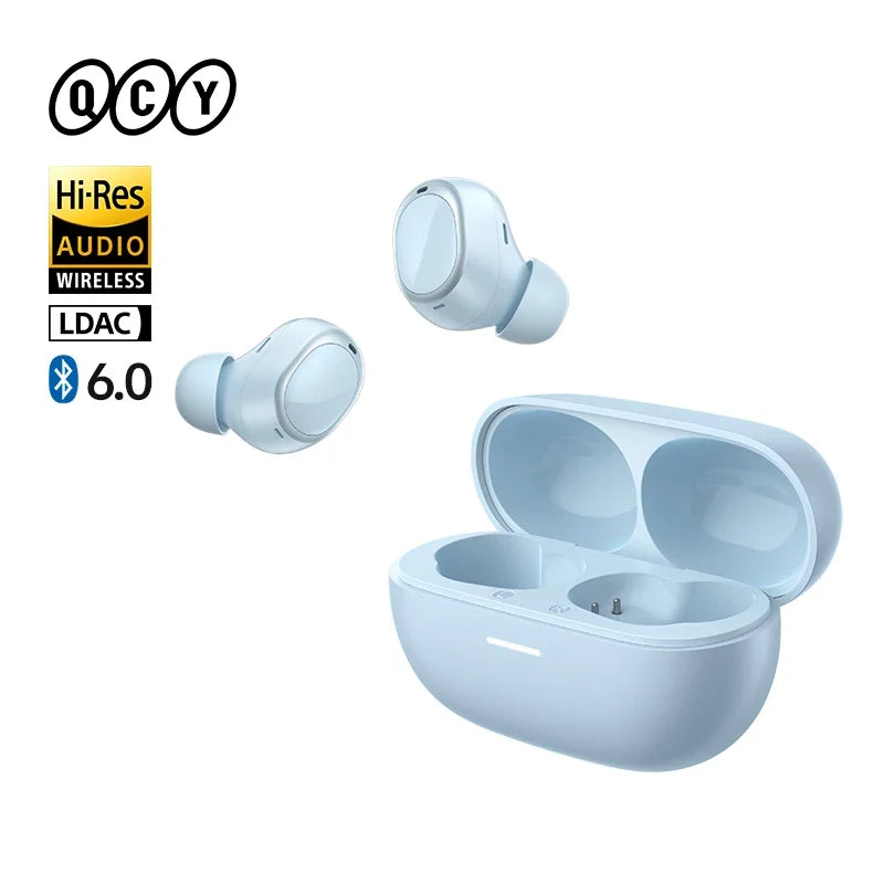 QCY MeloBuds A30 Wireless Earbuds Bluetooth 6.0 LDAC Hi-Res Audio -60dB Hybrid ANC Earphones AI Scene 8 Mics HD Call Headphones