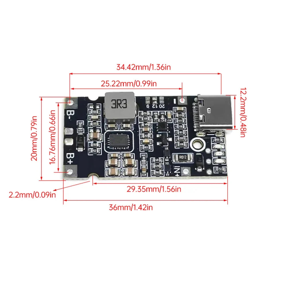 2S 3S 4S Type-C USB Charger Module 4.5V-15V 4.5-21V Step-Up Buck QC Fast Charging CC/CV for Power Bank Mod Solar Charger 18W 25W