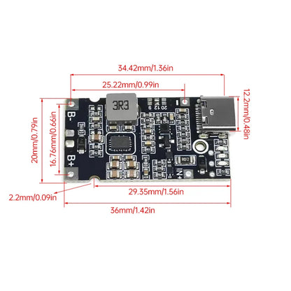 2S 3S 4S Type-C USB Charger Module 4.5V-15V 4.5-21V Step-Up Buck QC Fast Charging CC/CV for Power Bank Mod Solar Charger 18W 25W