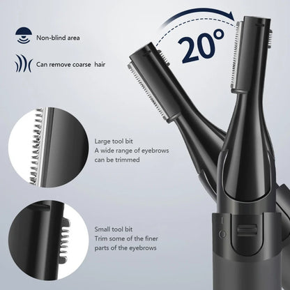 High Quality Practical Electric Face Eyebrow Scissors Hair Trimmer Mini Portable Women Body Shaver Remover Blade Razor For Sale