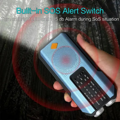 STONEGO Emergency Radio Solar Power Hand Crank Radio Global Receiver High Quality LED Torch Reading Light SOS Alarm 2000mAh