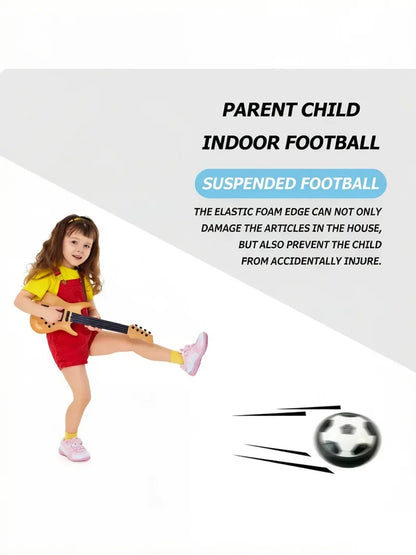 Indoor Hovering Air Cushion Soccer Toy Electric, LED Lights,Music,Dual-Player Competitive Parent-Child Interactive Football Game