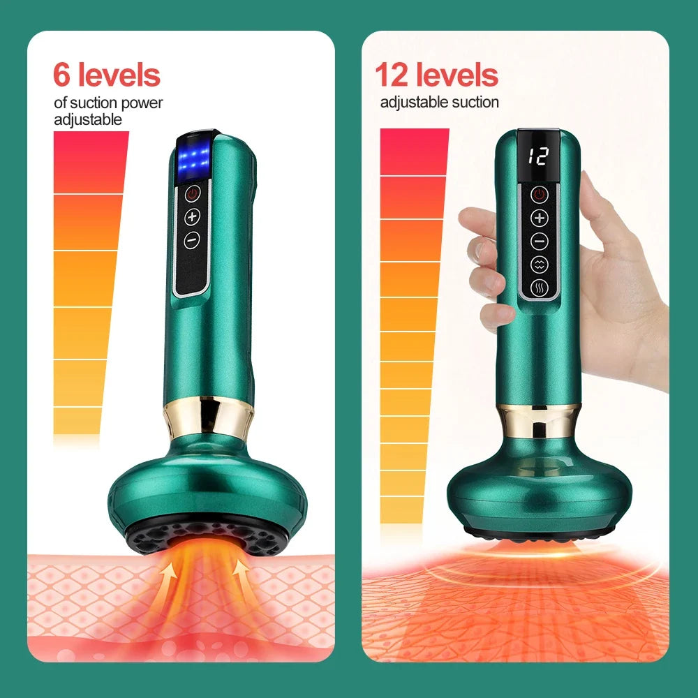 Intelligent Suction Medical Cupping Set Beauty Massager Glass Jars Anti Cellulite Cupping Vacuum Slimming Guasha Massage