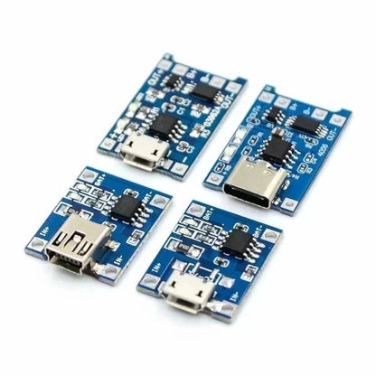 2/5PCS 5V 1A Micro/Type-c/Mini 18650 TP4056 Lithium Battery Charger Module Charging Board With Protection Dual Functions Li-ion