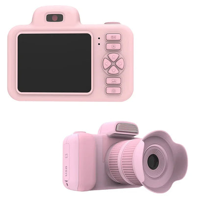 Kids Camera Toys Flash 1080P Photo Video Mini Camera 2.0 Inch Screen Long Lens Zoom Child Digital Camera Birthday Festvial Gifts