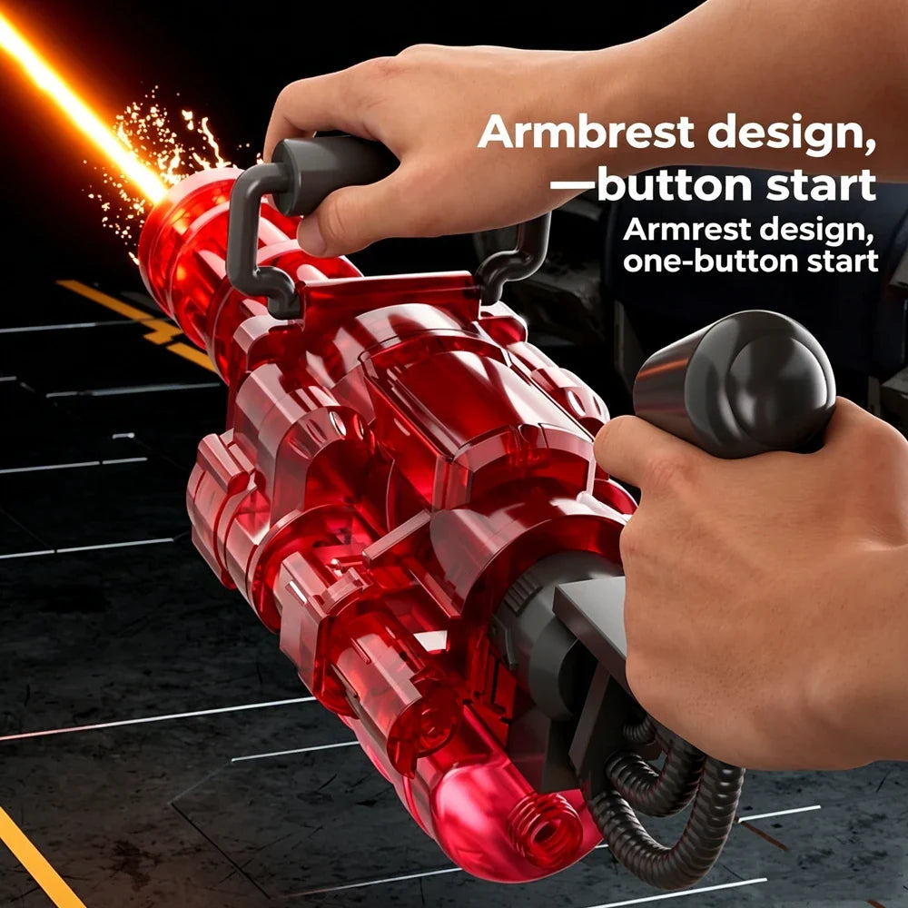 Children Simulated Firing Electric Water Gun Toy Gatling Automatic Continuous Shooting Water Pistol Summer Outdoor Toys for Kids