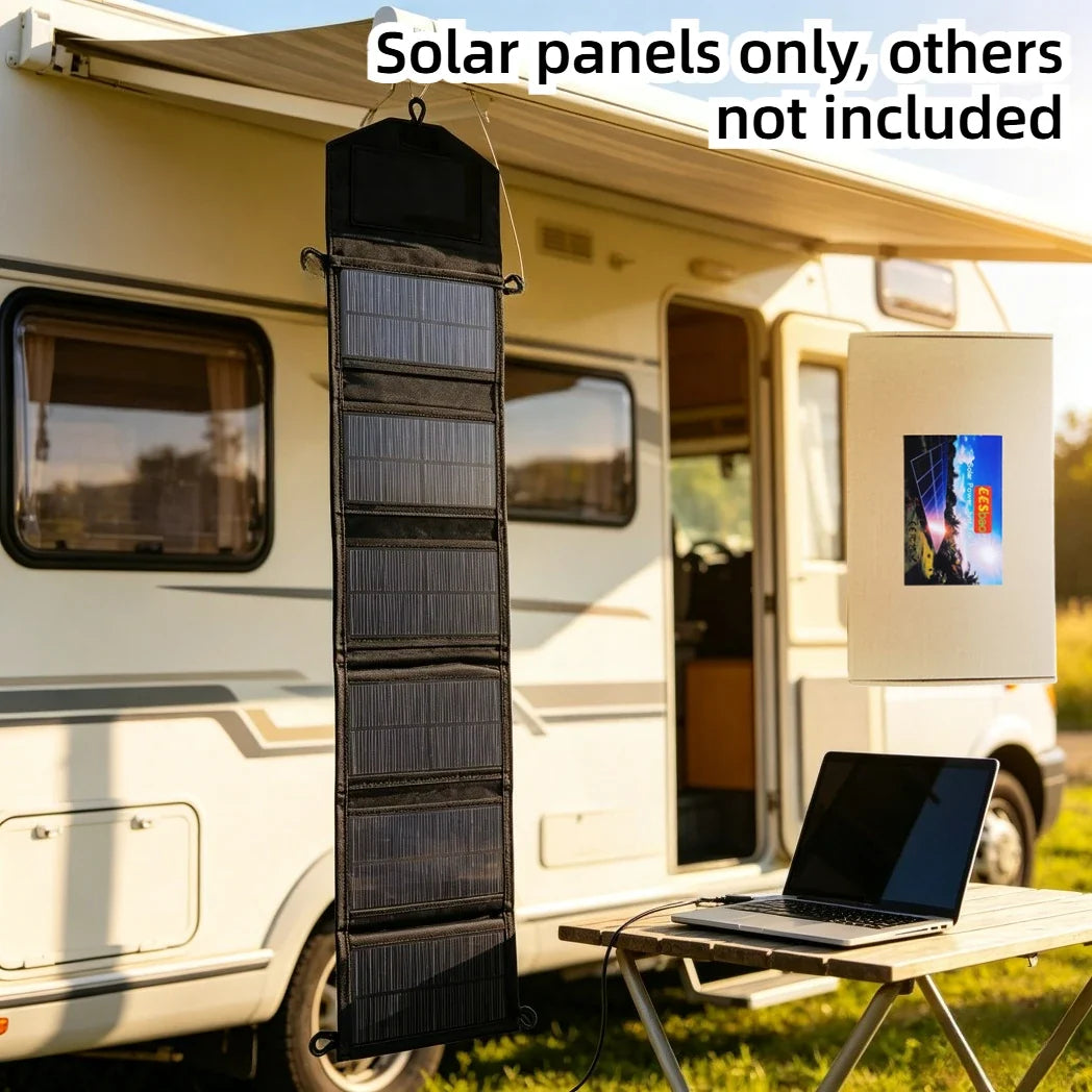 Outdoor Backpack Carry Portable Foldable Waterproof Solar Charging Panel 25W 100W Dual USB Solar Power Source Camping Hiking